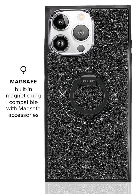 Elite Collection - SQUARE® Black Crystal Elegance iPhone Case