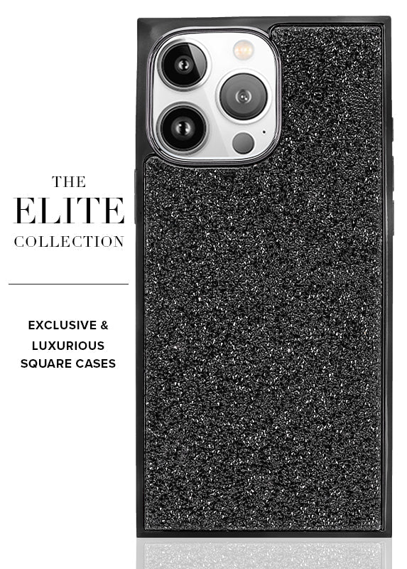 Elite Collection - SQUARE® Black Crystal Elegance iPhone Case