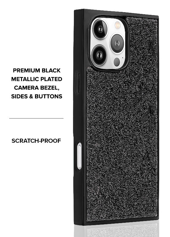 Elite Collection - SQUARE® Black Crystal Elegance iPhone Case