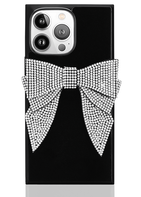 Elite Collection - SQUARE® Black Velvet Bow Brilliance iPhone Case (Not MagSafe Compatible)