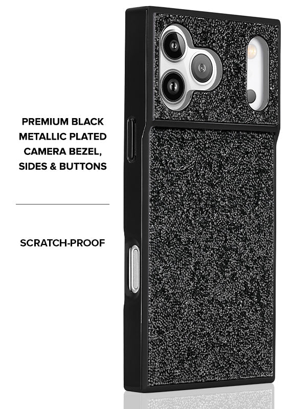 Elite Collection - SQUARE® Black Crystal Elegance iPhone Case