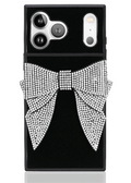 Elite Collection - SQUARE® Black Velvet Bow Brilliance iPhone Case (Not MagSafe Compatible)