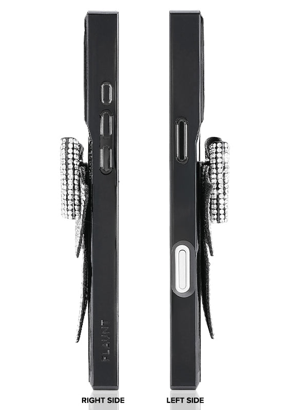 Elite Collection - SQUARE® Black Velvet Bow Brilliance iPhone Case (Not MagSafe Compatible)