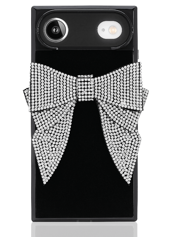 Elite Collection - SQUARE® Black Velvet Bow Brilliance iPhone Case (Not MagSafe Compatible)