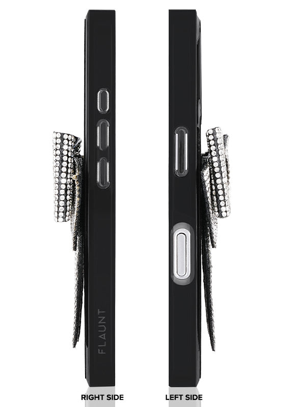Elite Collection - SQUARE® Black Velvet Bow Brilliance iPhone Case (Not MagSafe Compatible)